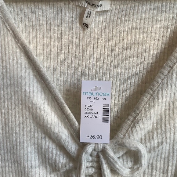 NEW Maurices Ribbed Drawstring Tank Top - Picture 4 of 4